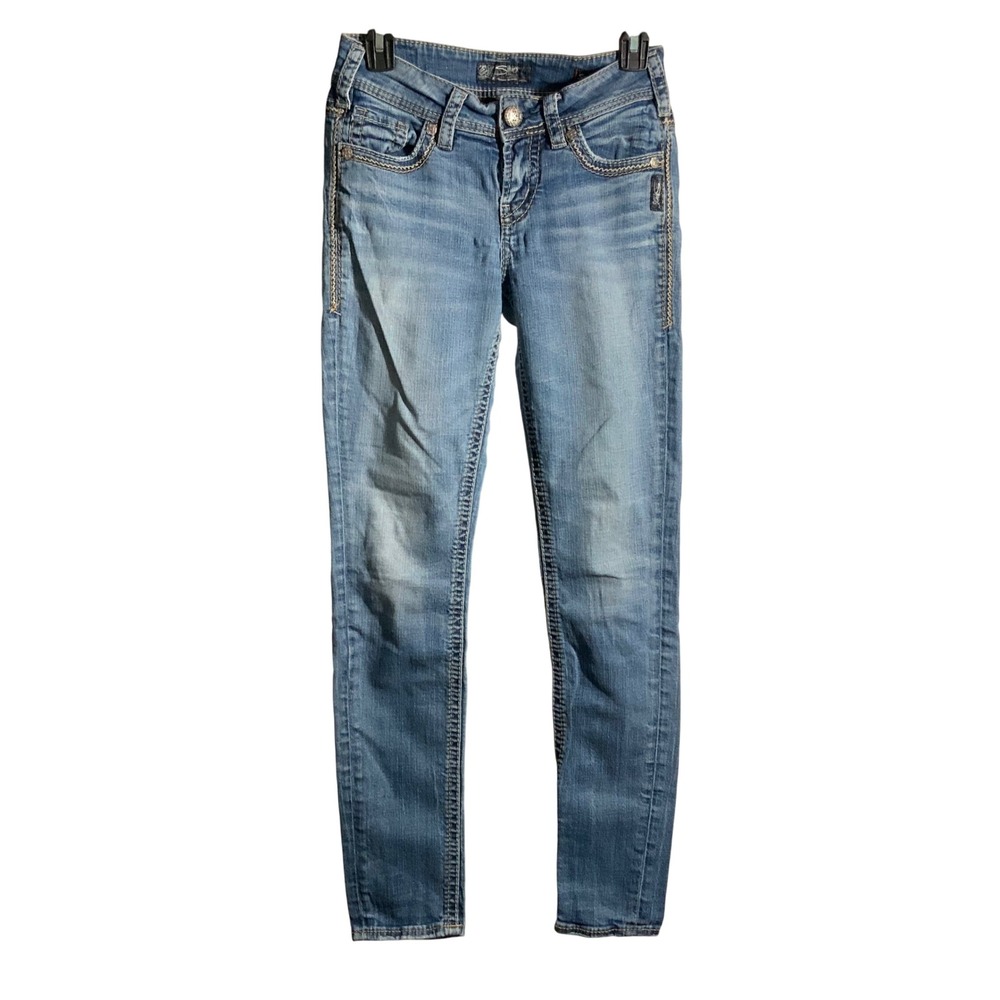 Silver Jeans Super Mid Skinny size 26 w 31‎ L